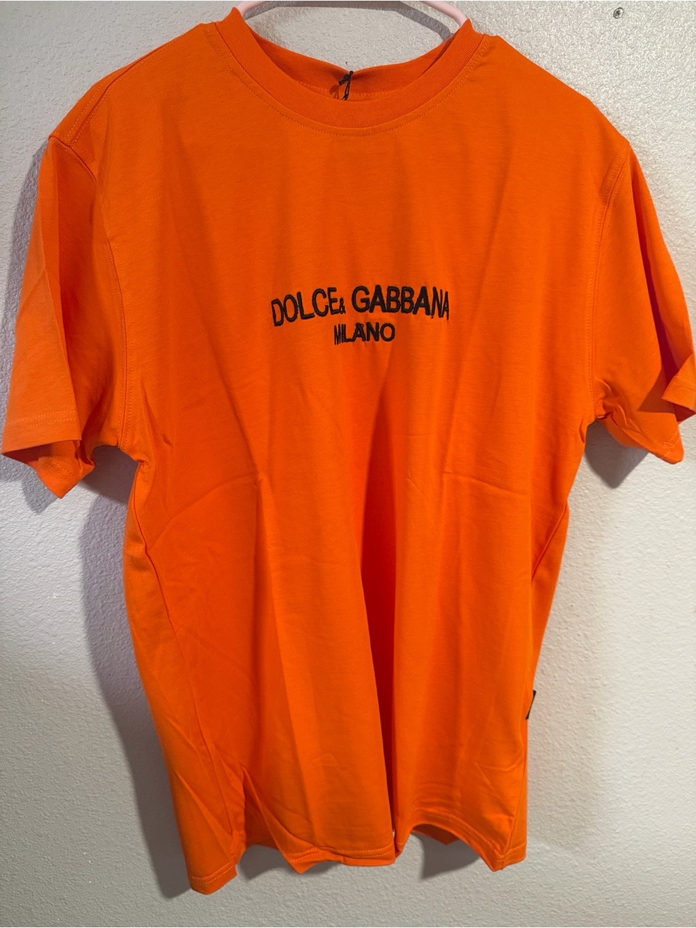 Dolce & Gabbana Orange Milano Logo Short Sleeve Tee